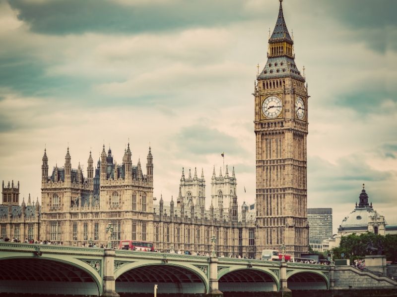 Big Ben and the Houses of Parliament.