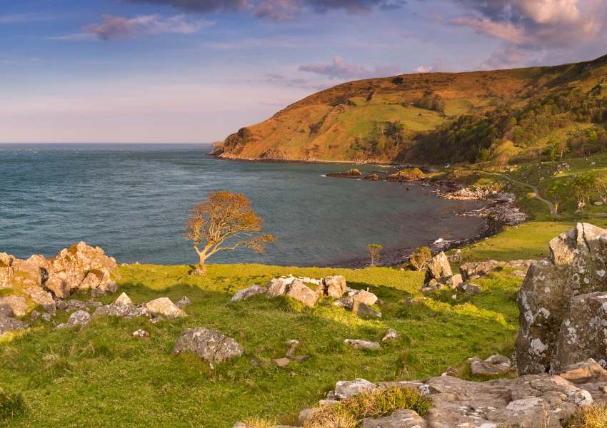 A coast and bay in Northern Ireland