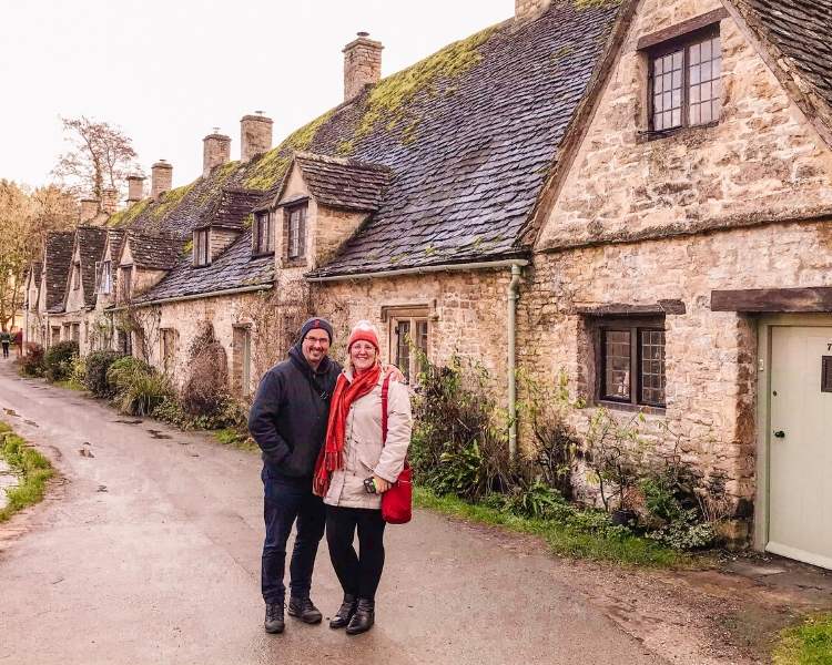 Tracy and Doug Collins in Bibury in the Cotswolds