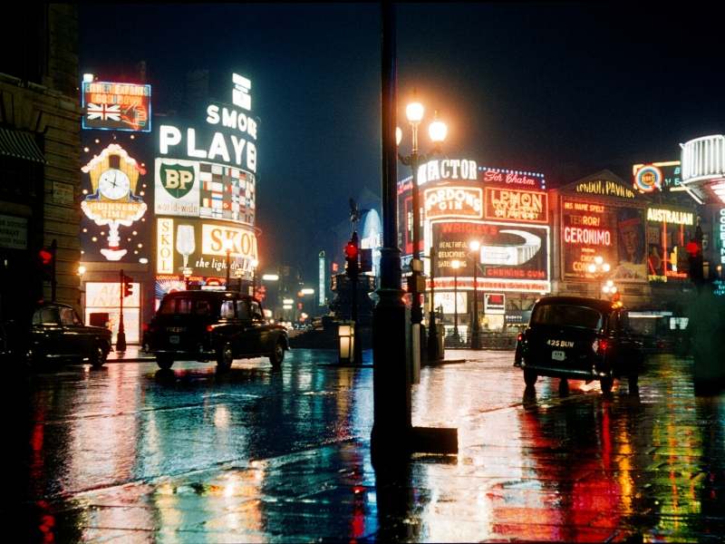 Evening at Piccadilly Circus in London