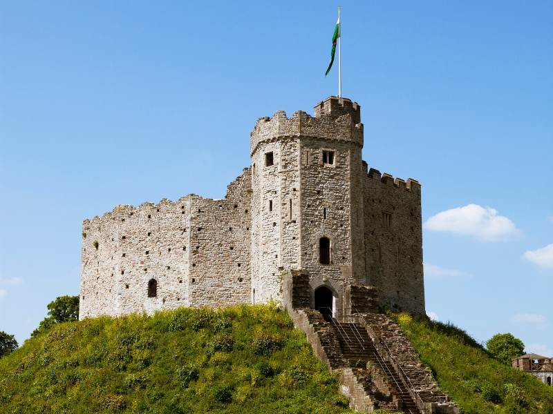 Cardiff Castle in Cardiff Wales