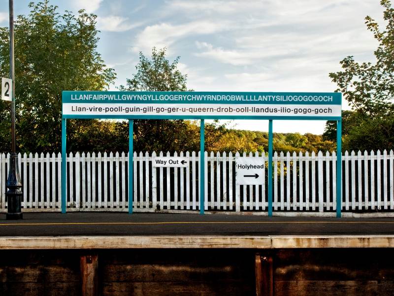 One of the most famous signs in Wales Llanfairpwllgwyngyll one of the most interesting places to visit in Wales