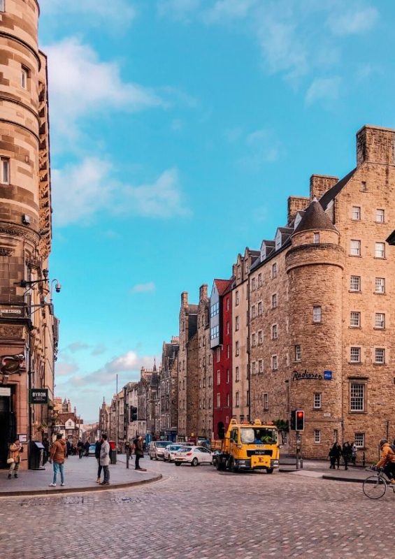 View of the Royal Mile in Edinburgh Scotland