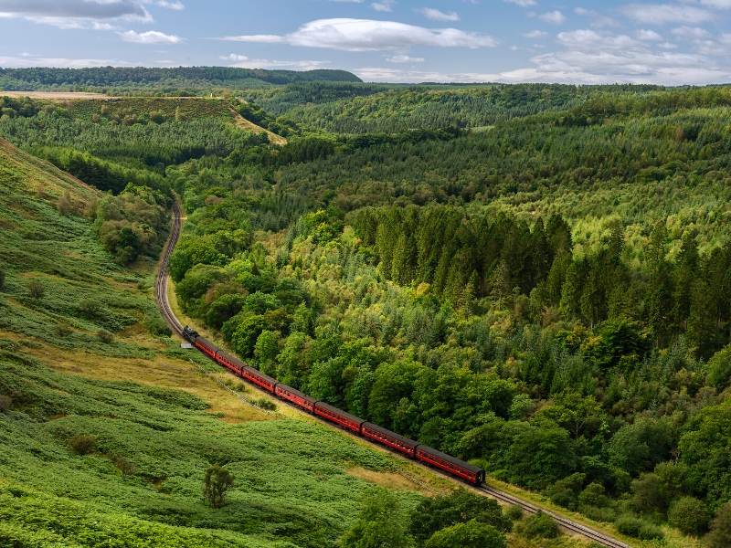 Take a train ride through Yorkshire in England