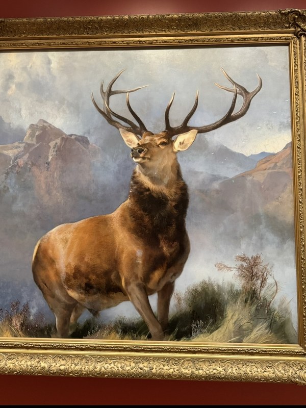 Landseer's painting The Monarch of the Glen on display at the Scottish National Gallery in Edinburgh