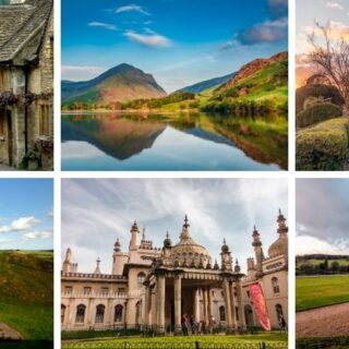 Picture of 6 famous landmarks in England
