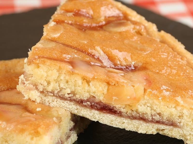 A slice of Bakewell Tart which is one of the best things to do in Bakewell.