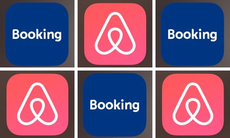 The logos of some of the best booking sites for UK travel