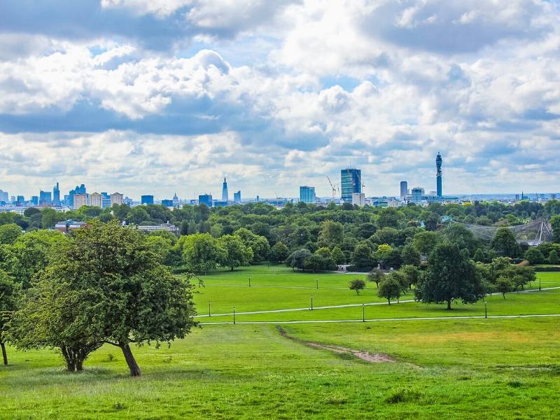 View over London from Primrose Hill.