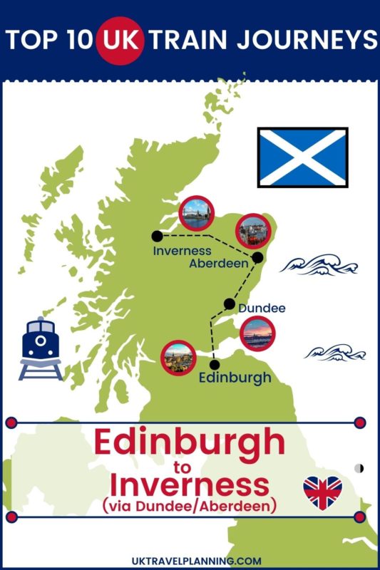 Traveling the UK by rail is a wonderful way to see the country. Check out our top 10 train trips and scenic rail journeys to take across the UK. Edinburgh to Inverness (via Dundee and Aberdeen) #UK #travel #trains #rail #railway 