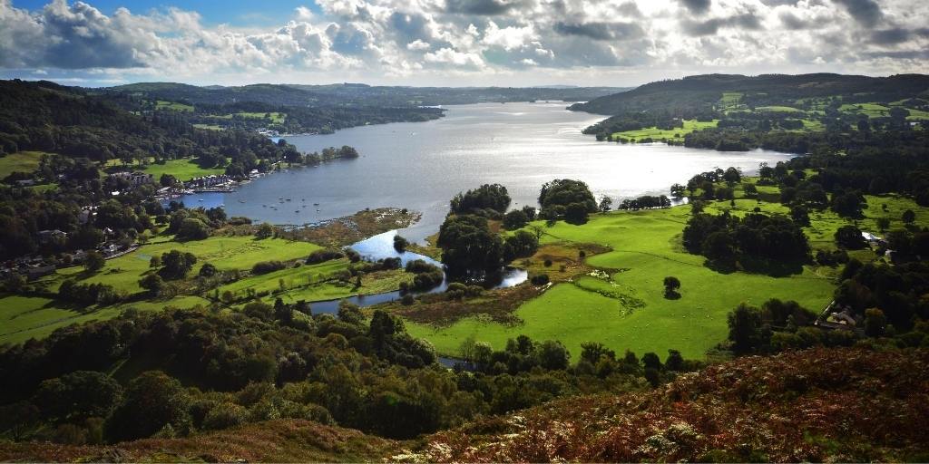 Beautiful view over Lake Windermere