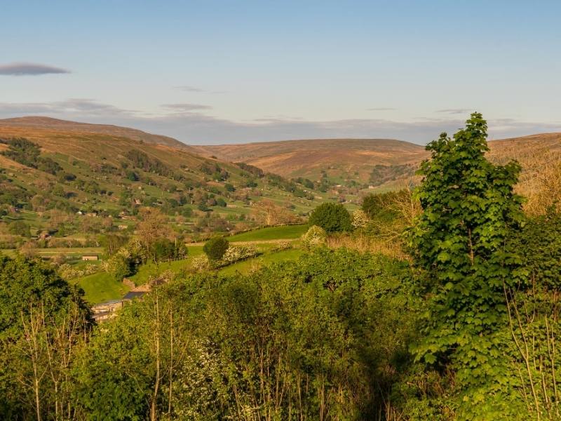 View over valleys in the Lake District