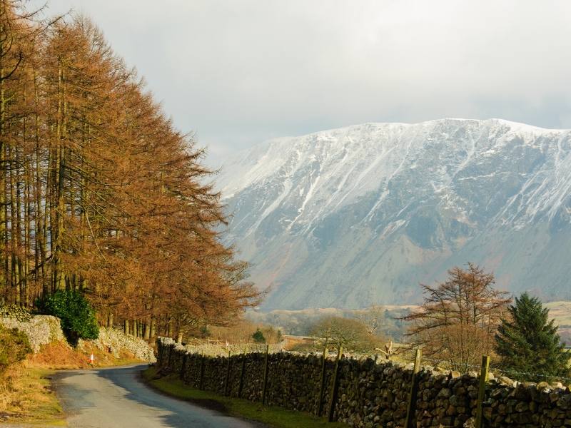 Country lanes near Nether Wasdale one of 24 pretty towns and villages in the Lake District to visit