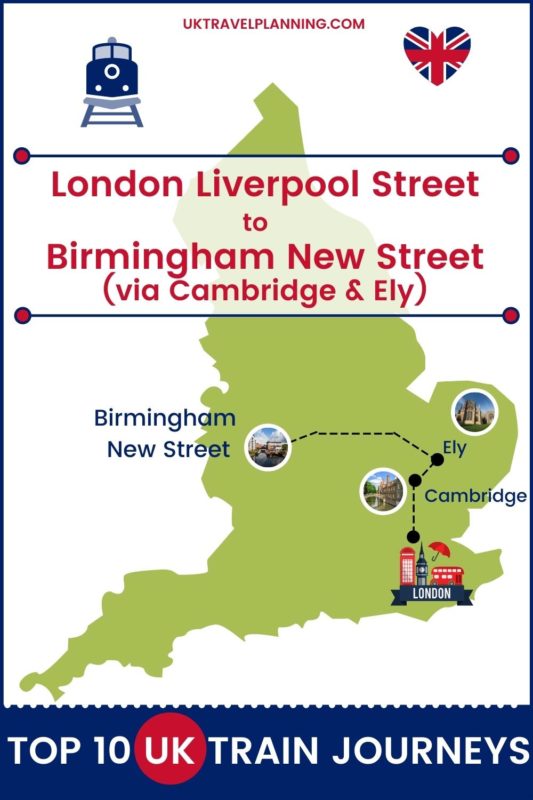 Traveling the UK by rail is a wonderful way to see the country. Check out our top 10 train trips and scenic rail journeys to take across the UK. London Liverpool Street to Birmingham New Street #UK #travel #trains #rail #railway 