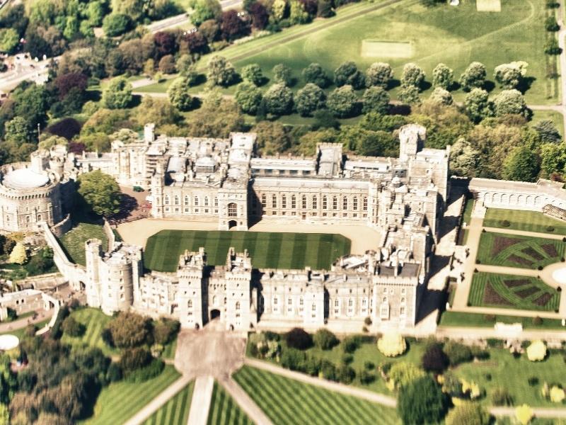 Aerial view of Windsor castle.