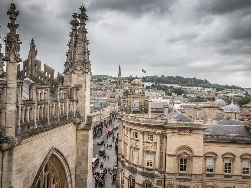 Bath England view from the Abbey