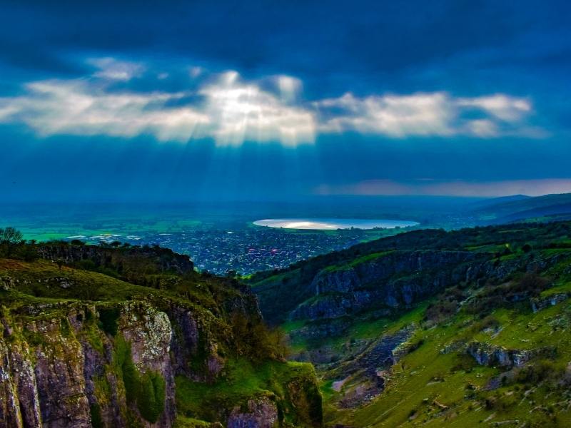 Cheddar Gorge in England.