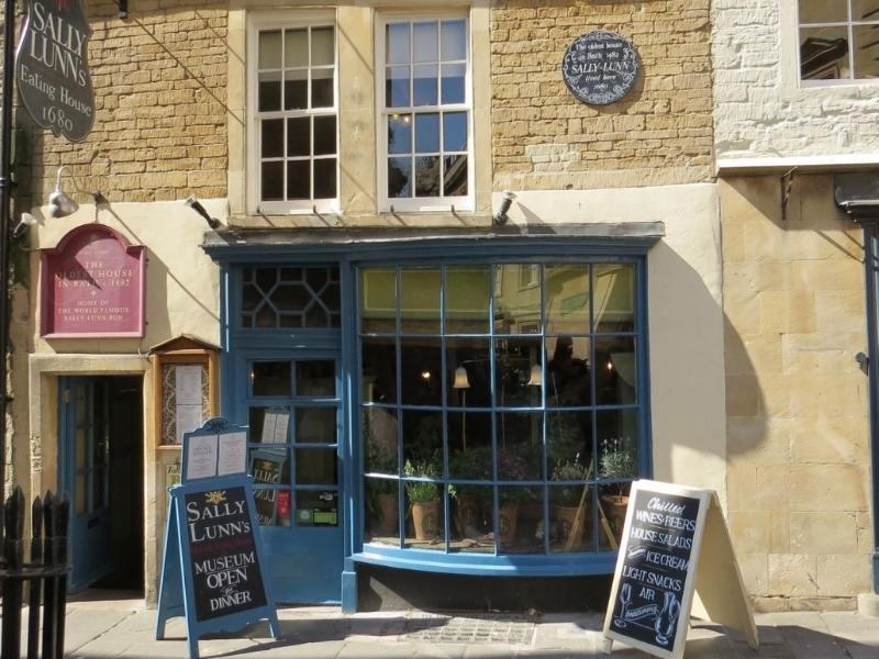 Exterior of Sally Lunn's bakery in Bath