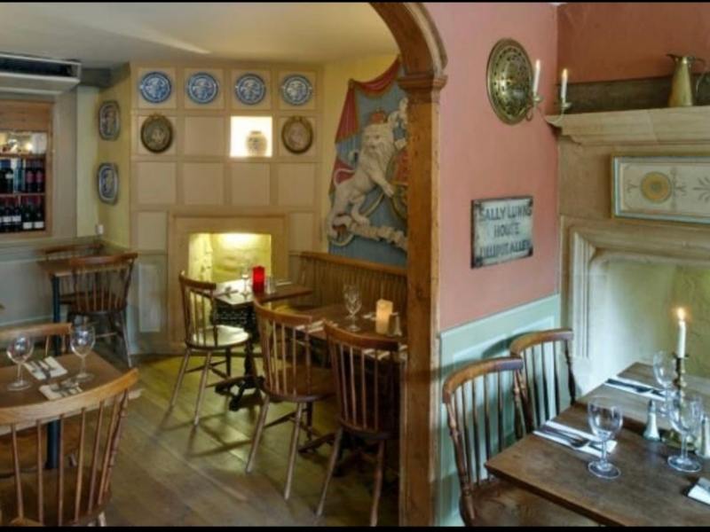 Interior of Sally Lunn's bakery in Bath