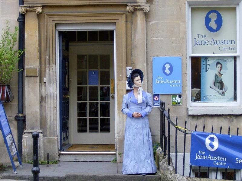 Outside the Jane Austen Centre 