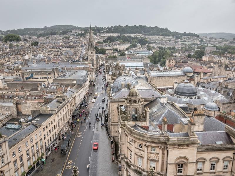 View over the city of Bath 