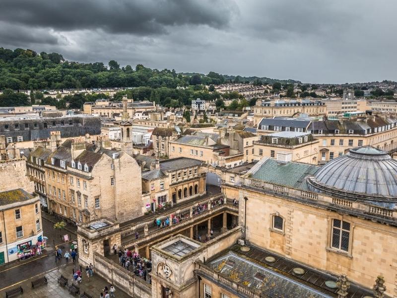 View over the rooftops of Bath 