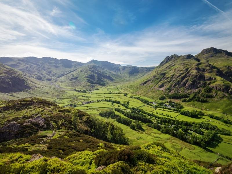 View over the Lake District in England.