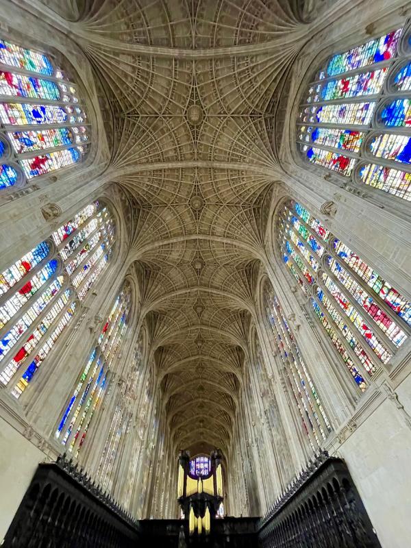 Ceiling of King's College Chapel Cambridge.