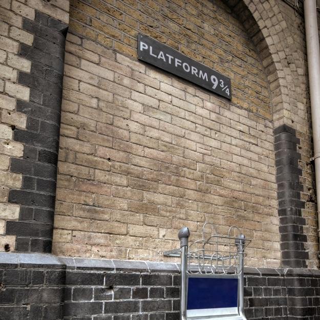 Platform 9 3/4 at King's Cross London.