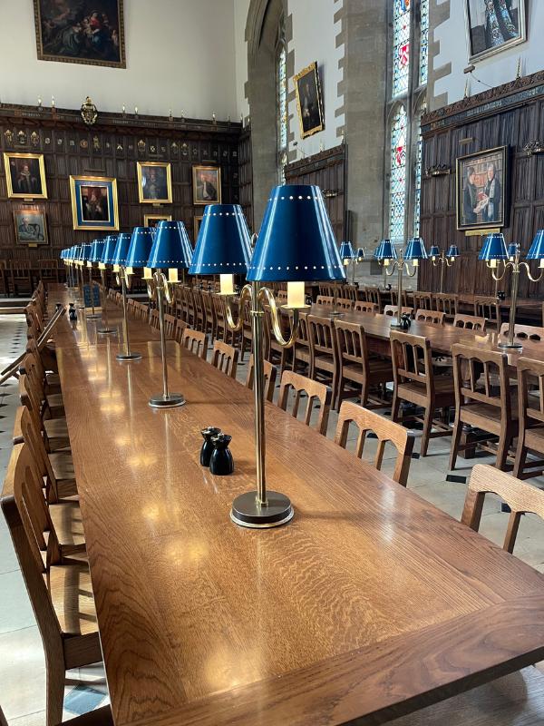 Oxford college dining room.