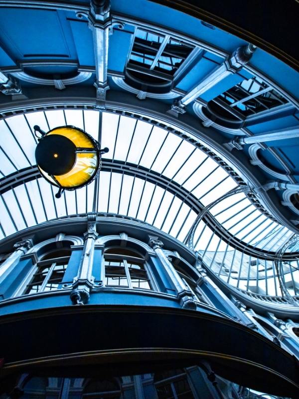 An image of one of the Victorian Arcades in Cardiff which are one of the best things to do in Cardiff