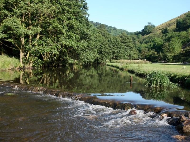 Dovedale in Derbyshire Peak District.