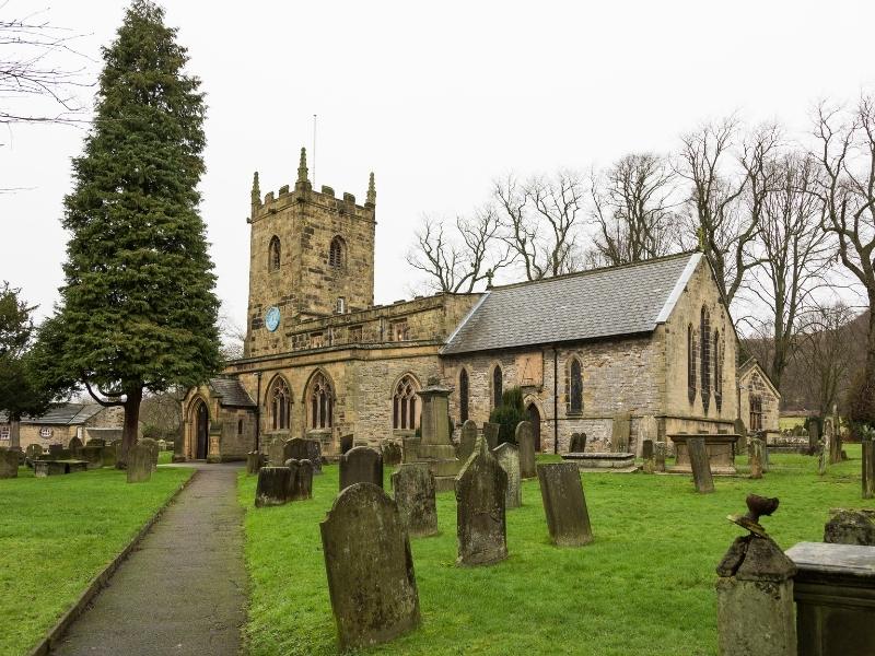 Eyam Church in the English Peak District.