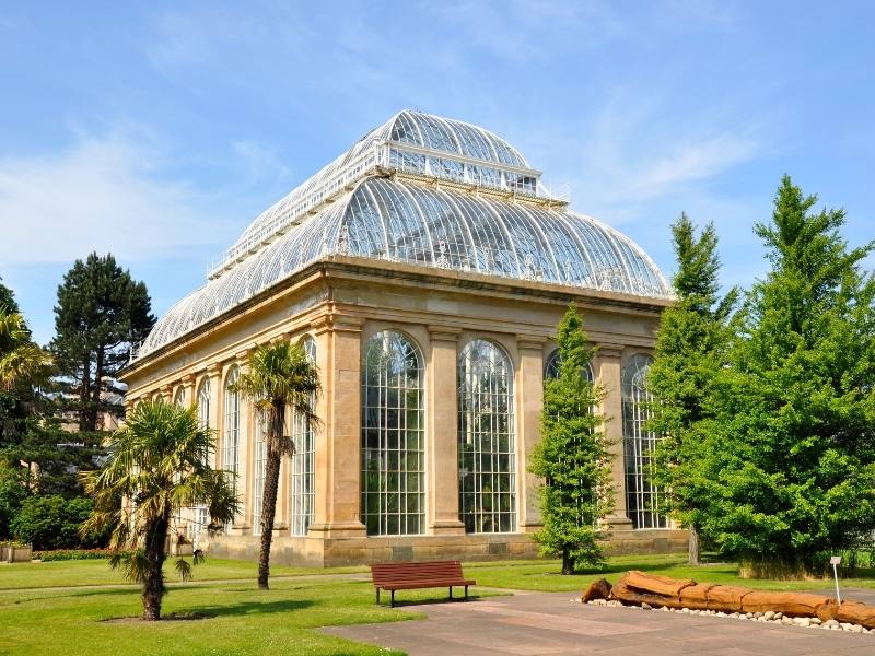 Glasshouses at the Botanical Gardens in Edinburgh.