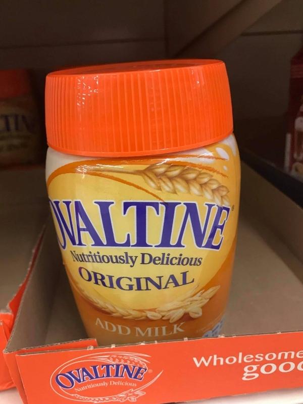 A jar of Ovaltine.