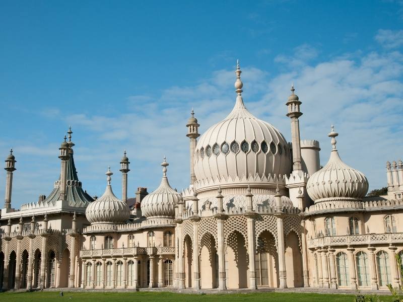 The Brighton Pavilion can be visited on a day trip by train from London.