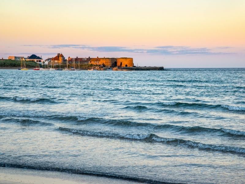 View of Beadnell where you can find many beautiful Northumberlad coastal cottages.