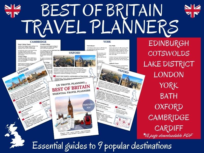 UK Travel planning itinerary planners.