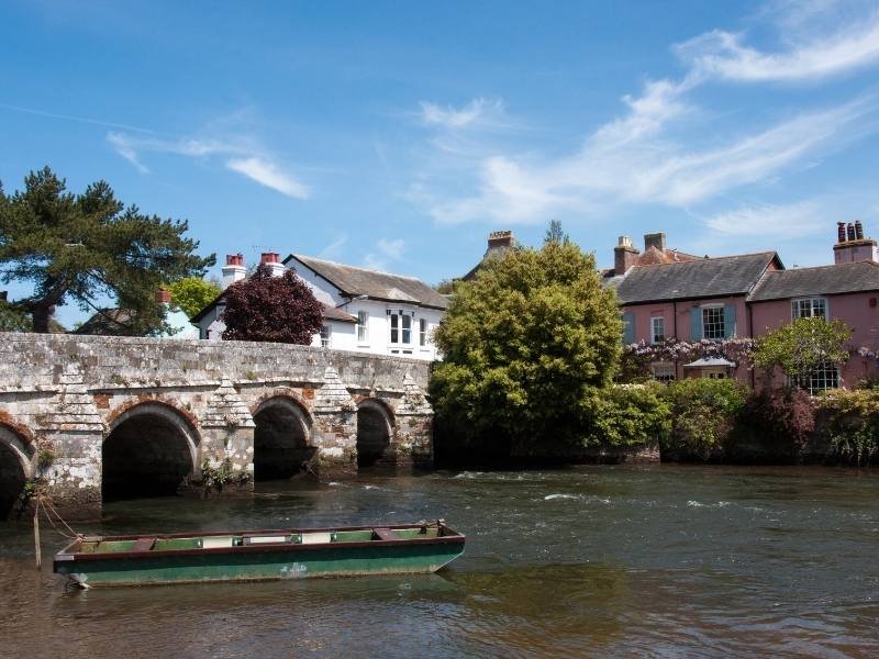 Bridge over river in Christchurch Dorset.