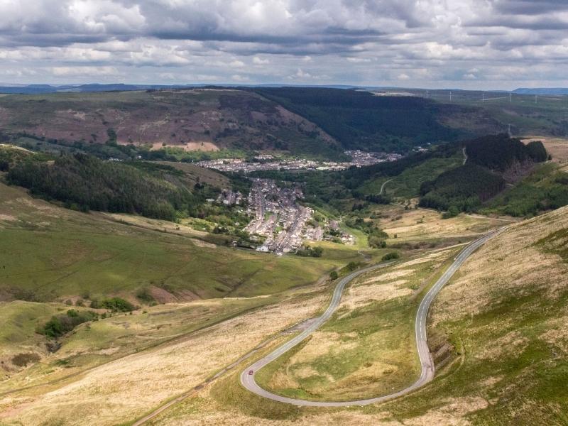 Driving a Welsh road like in the picture is popular with those renting a car in the UK.