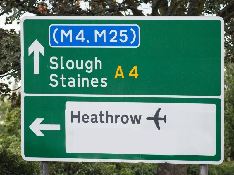 Sign for Heathrow.