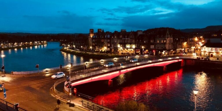 Inverness Scotland at night