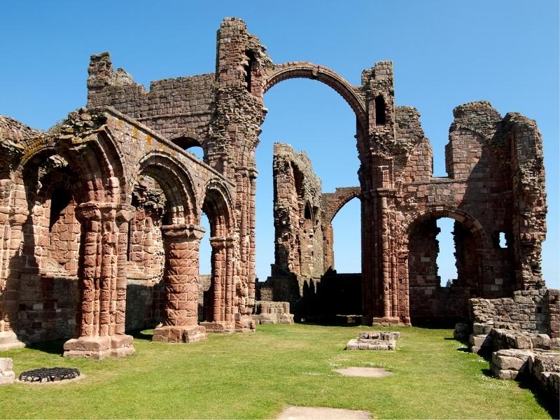 Ruins of Lindisfarne Abbey.