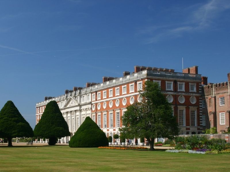 Hampton Court Palace in London.