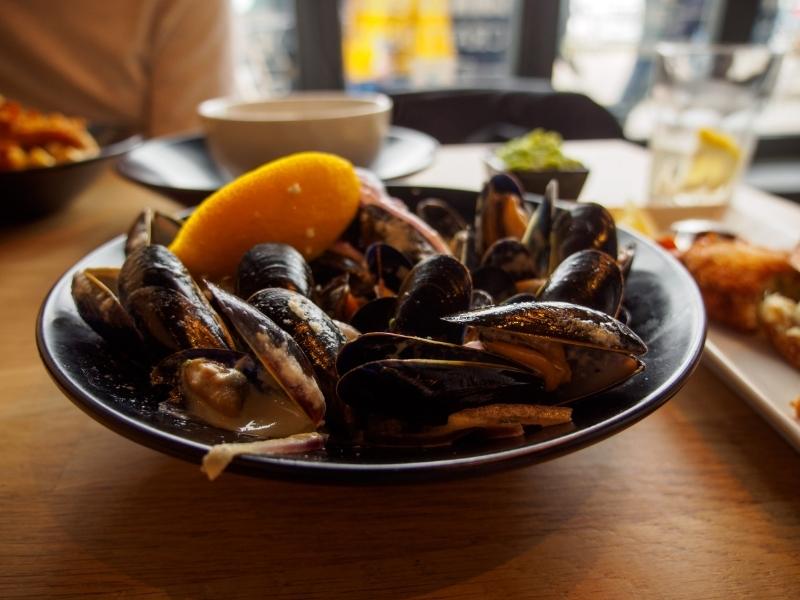 Bowl of mussels in St Ives