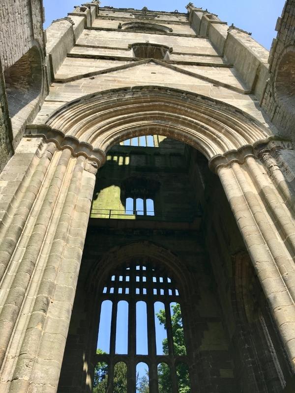 Fountains Abbey looking up