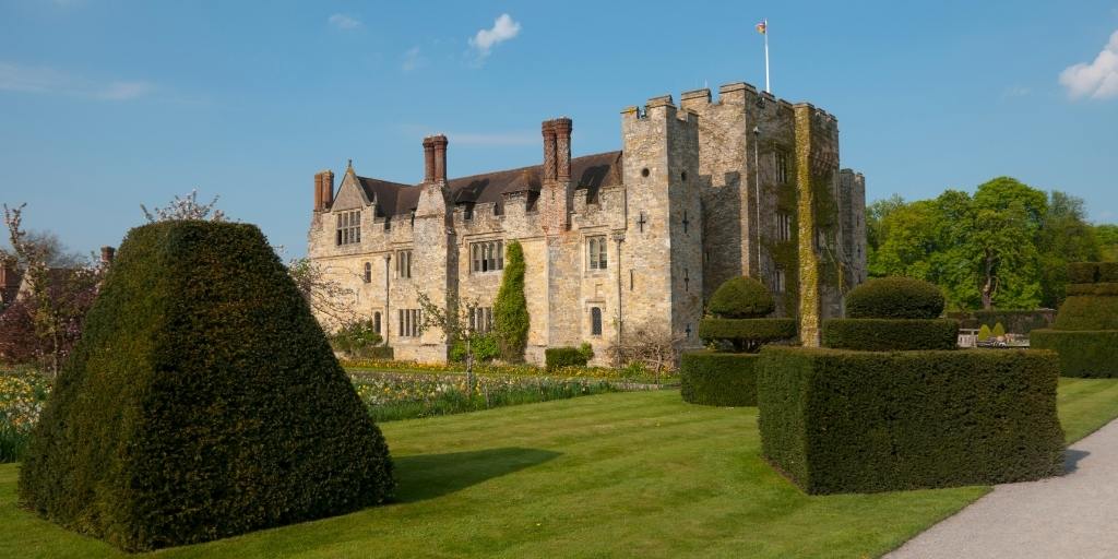 Hever castle is one of many castle hotels in England you can stay in.