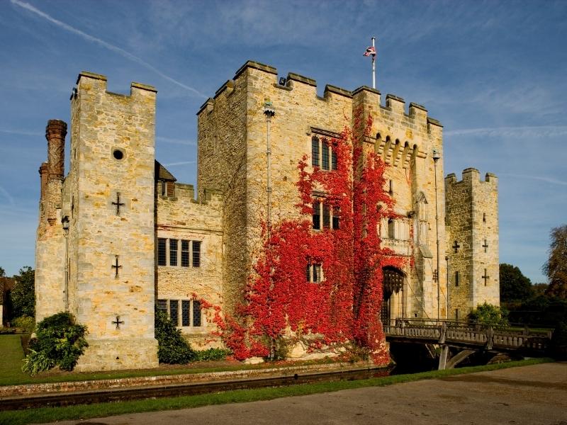 Hever Castle is one of many castle hotels in England you can actually stay in.