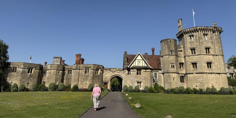 Tracy walking into Thornbury Castle