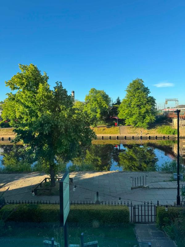 View over the River Ouse from the garden at Abbey Guest House York